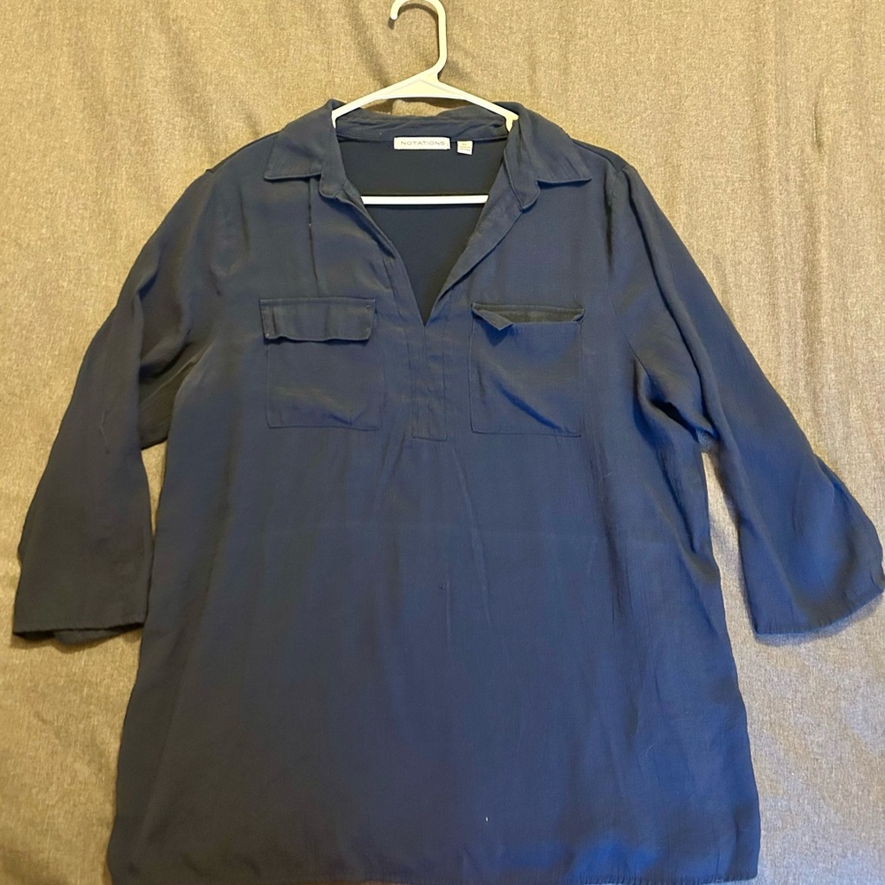 Notations Navy Top